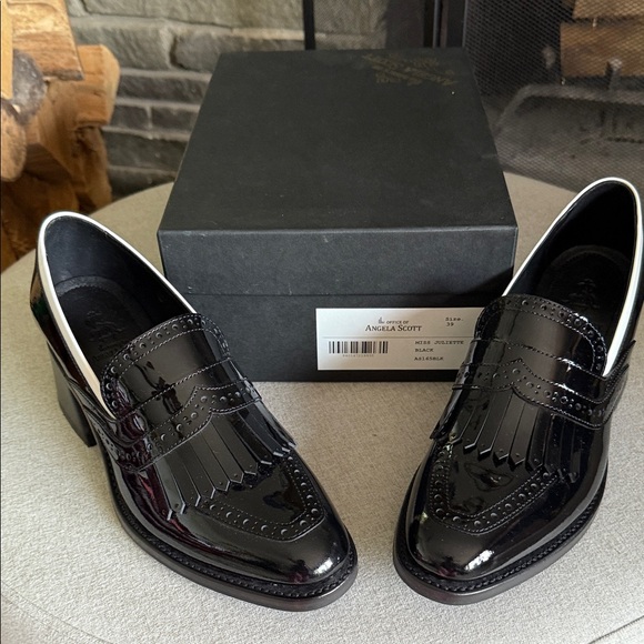 Angela Scott Black Patent Leather Women's Heels - Picture 11 of 16